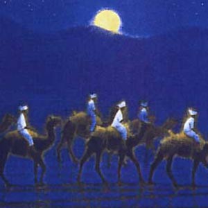 楽天市場】平山郁夫 絵画 月光流砂らくだ行 送料無料 【複製】【美術