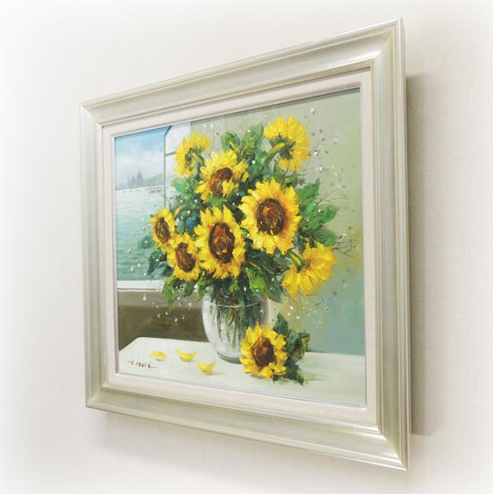 楽天市場】絵画 油絵 ひまわり F20号 （堀哲夫） 送料無料 【肉筆