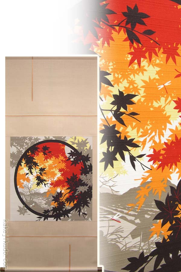 楽天市場】モダン掛け軸 秋のタペストリー 里の秋 （掛軸小物なし