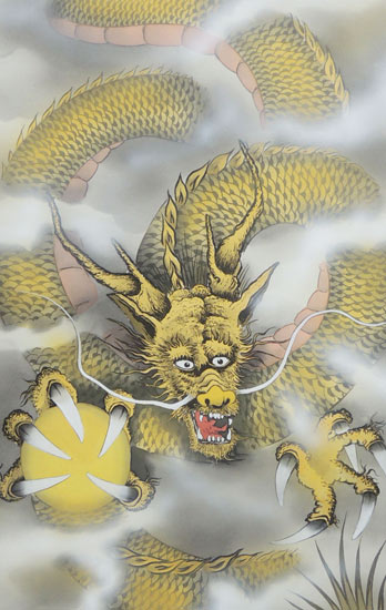 楽天市場】掛け軸 八方睨み龍 (井上素明) 送料無料 【掛軸】【一間床