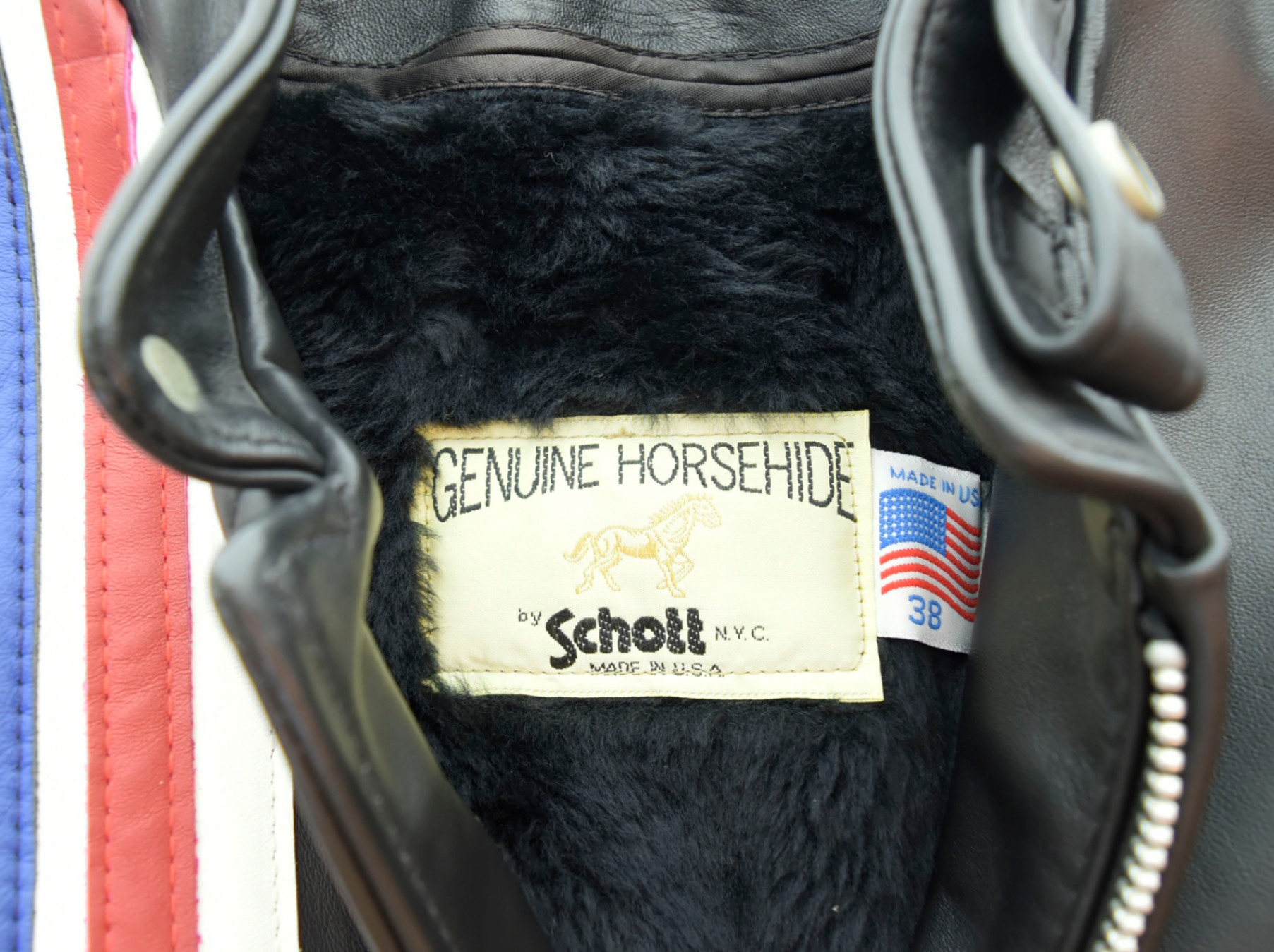 楽天市場】【中古】ショット SCHOTT ライン入り シングルライダース 黒
