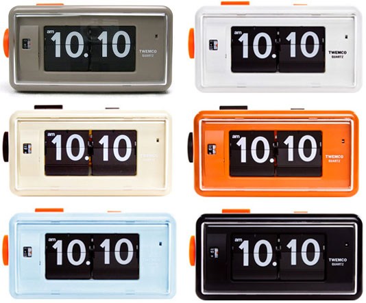 楽天市場】ミッドセンチュリーデザインパタパタ目覚まし時計 レンガ