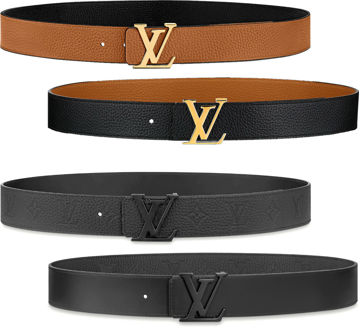 マ*ツ様 Louis Vuitton ブラックレザーベルト 海外輸入品 楽天市場