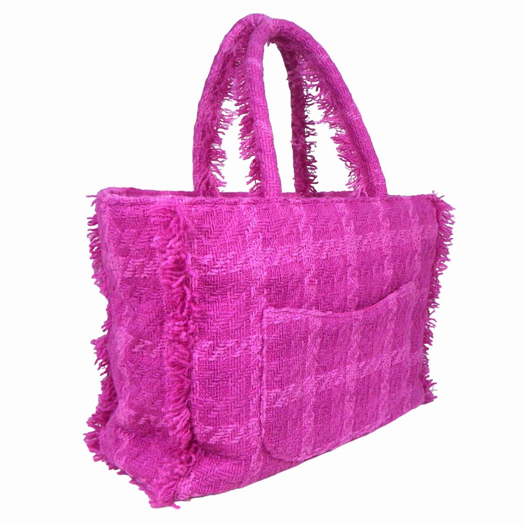 楽天市場】CHANEL シャネル ツイード ショッピング トート バッグ