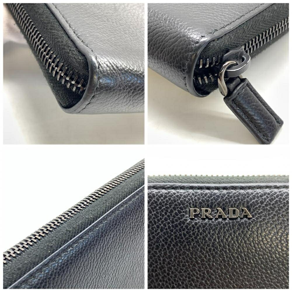 楽天市場】PRADA プラダ 2ML317 ラウンドファスナー長財布 レザー 黒