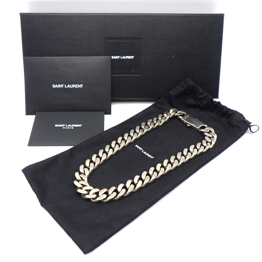 サンローラン】 喜平 ネックレス メタルカーブチェーンネックレス 約