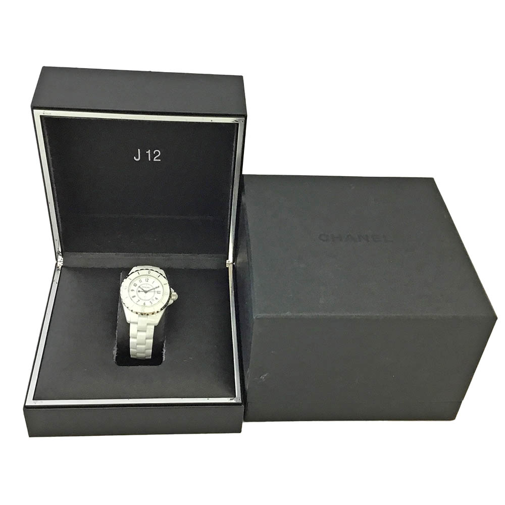楽天市場】T【CHANEL】J12 H0968 セラミック ステンレス 白文字盤