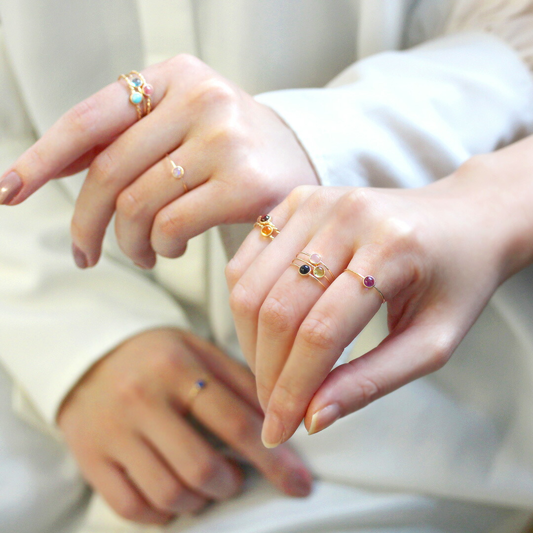 楽天市場】【最短当日出荷】天然石 K10ゴールド リング・スィン