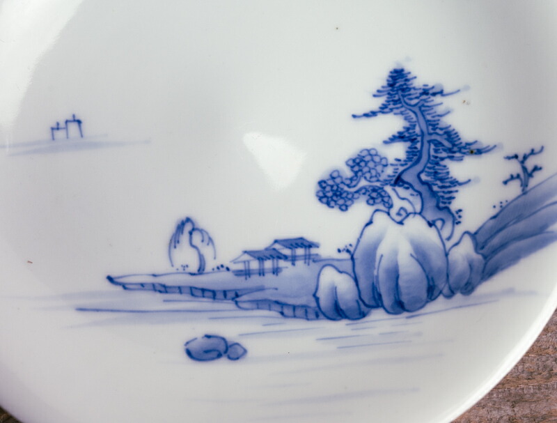 楽天市場】骨董○伊万里染付山水図皿○ | 明治時代-19世紀頃 | 肥前