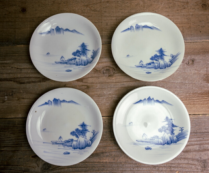 楽天市場】骨董○伊万里染付山水図皿○ | 明治時代-19世紀頃 | 肥前