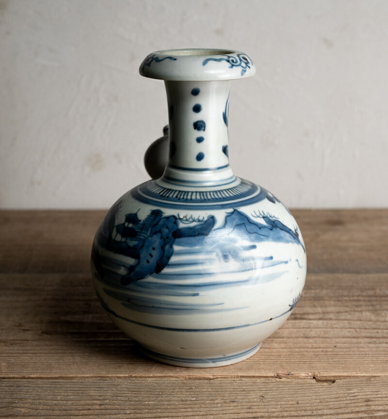 楽天市場】骨董○古伊万里染付山水文乳瓶○ケンディ | 江戸中期 - 18