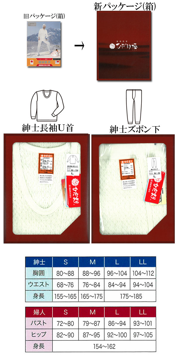 楽天市場】【送料無料】ひだまり本舗 ひだまり 極 紳士 長袖U首シャツ