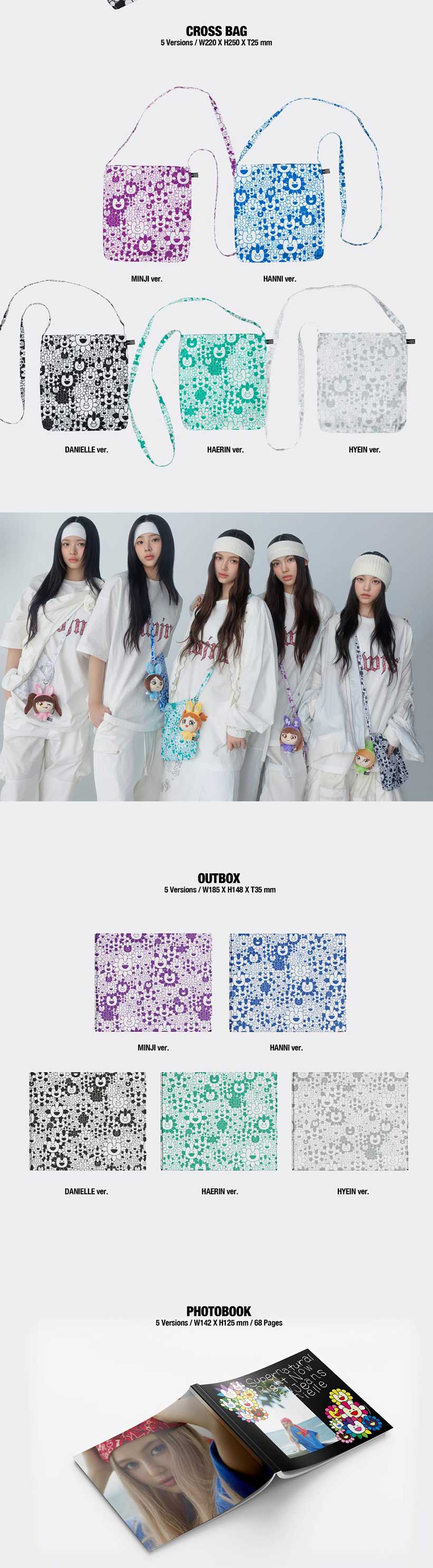 楽天市場】【WEVERSE 特典】 CROSS BAG VER [メンバー選択] / NEWJEANS