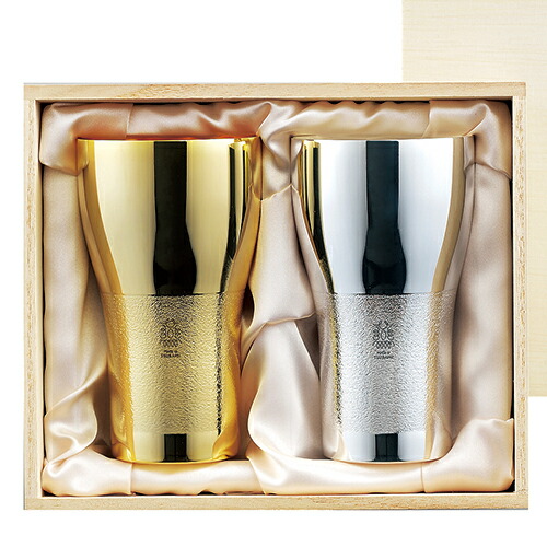 楽天市場】輝 (かがやき) 純銅 ビアタンブラー 金仕上げ・銀仕上げ 2pc