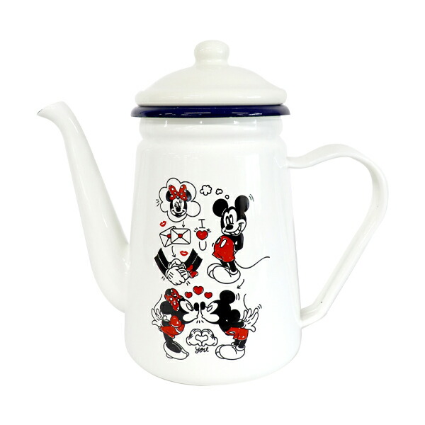 楽天市場】ポット ミッキー&ミニー SH ホーローカフェポット (MMJ-05