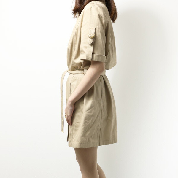 楽天市場】CELINE セリーヌ Cotton Twill Trapeze Mini Dress シャツ