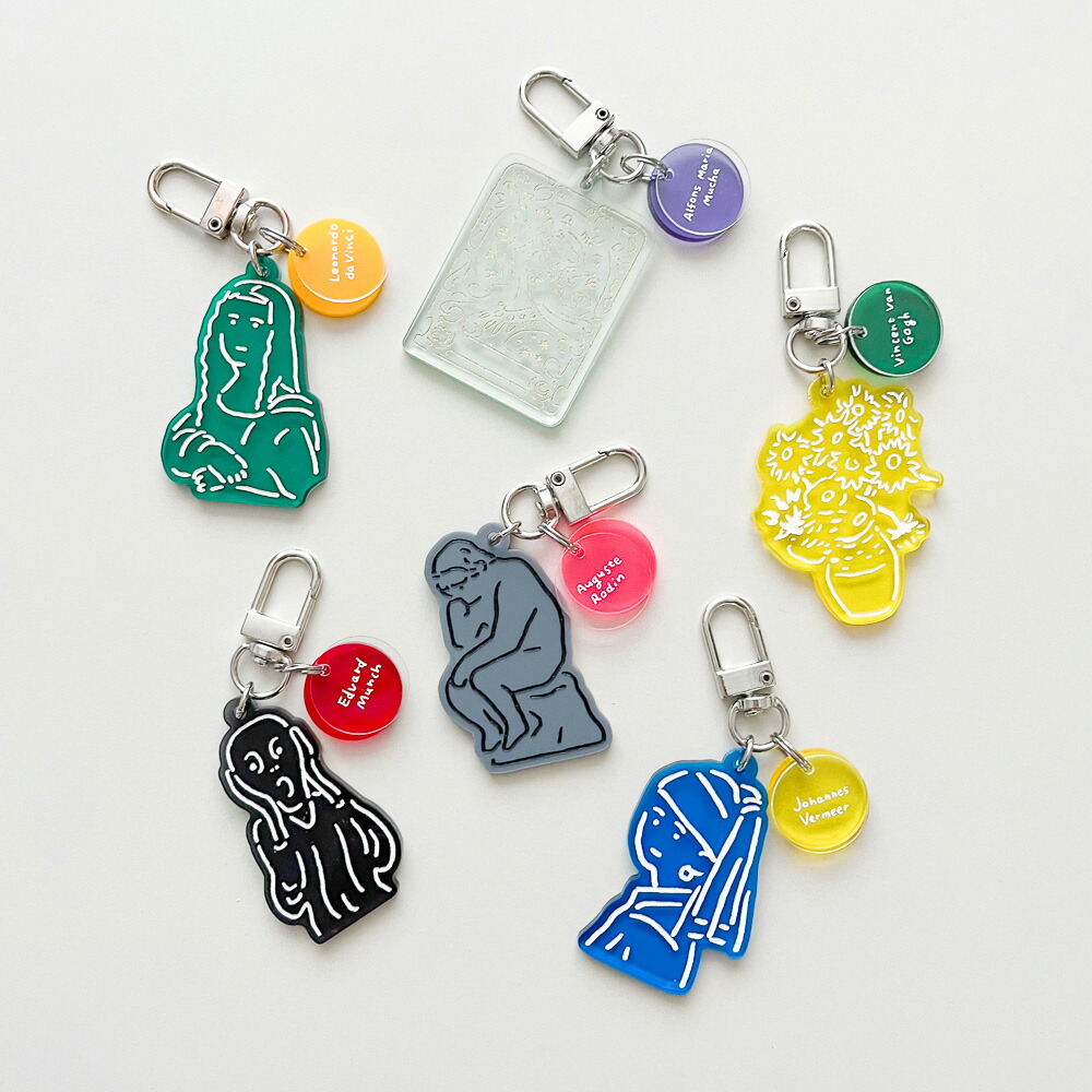 楽天市場】【EC限定】アートモチーフ キーホルダー｜鍵 おしゃれ