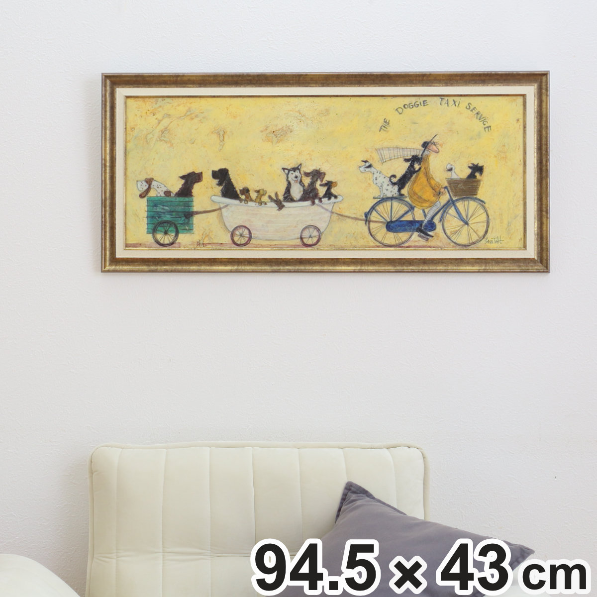 楽天市場】アートパネル サムトフト 『いぬタクシー』 94.5×43cm