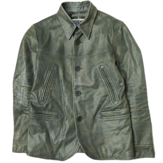 楽天市場】RRL ダブルアールエル INDIGO LEATHER CAR COAT インディゴ