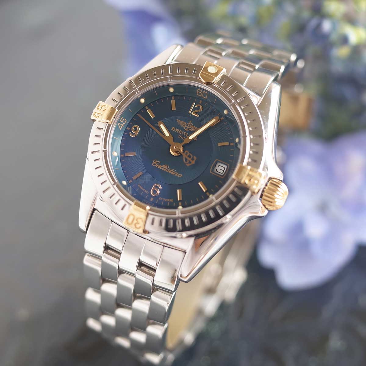 楽天市場】ブライトリング カリスティーノ B520451 SS/YG 青文字盤