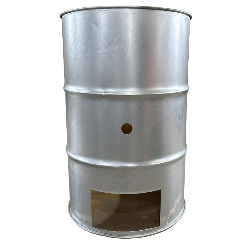 楽天市場】ドラム缶焼却炉オープンドラム 下小窓蝶番蓋付 200L カラー