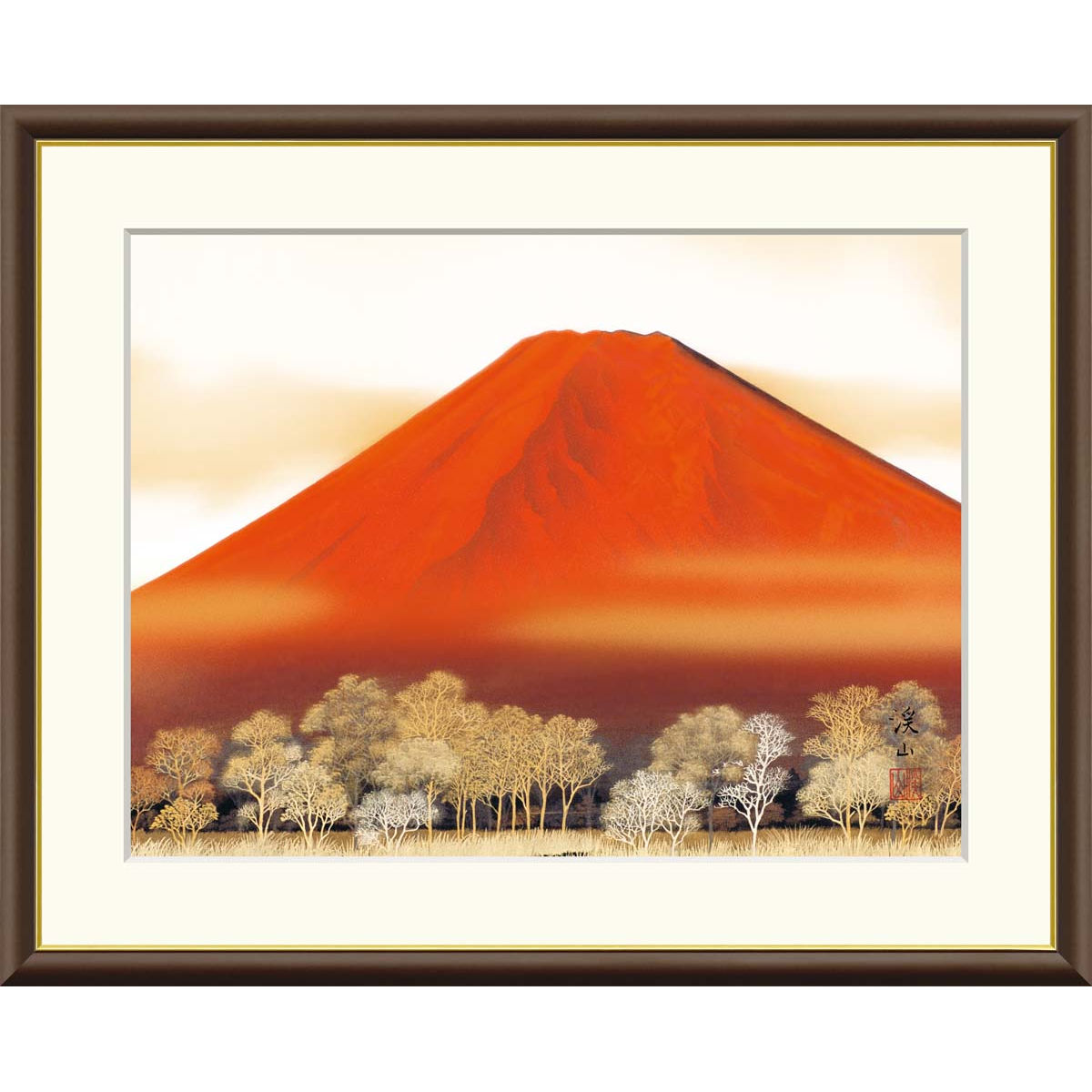 富岳」 曲子光男 富士山 絵画 日本画 【公式通販】