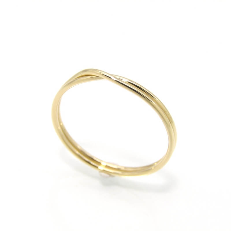 楽天市場】【中古】美品 SHIHARA シハラ リング Double Ring 0.9 K18YG