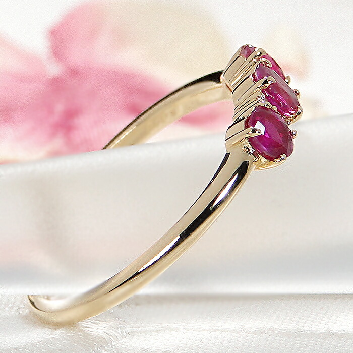 楽天市場】K18YG ルビー & ダイヤモンドリング【送料無料】【代引