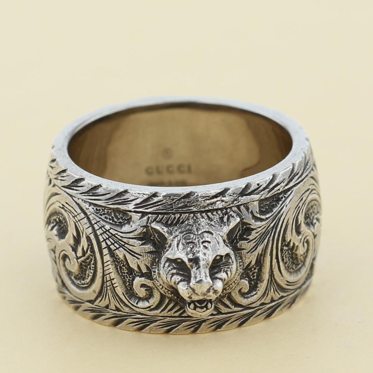 楽天市場】【中古】GUCCI （グッチ） ｷｬｯﾄﾍｯﾄﾞ ｼﾙﾊﾞｰ ﾘﾝｸﾞ ブランド