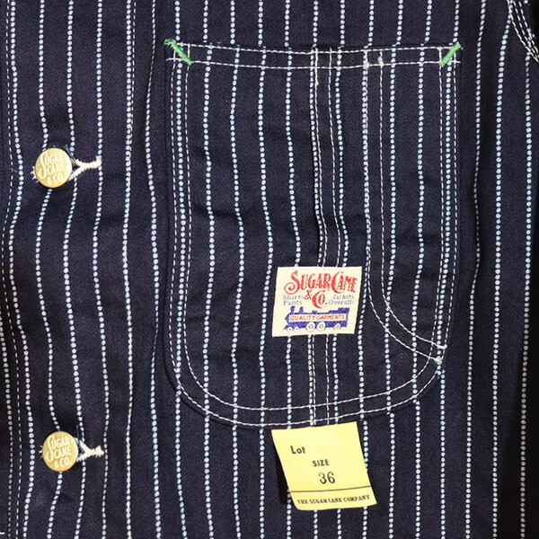 楽天市場】SUGAR CANE シュガーケーン 9oz. WABASH STRIPE WORK COAT