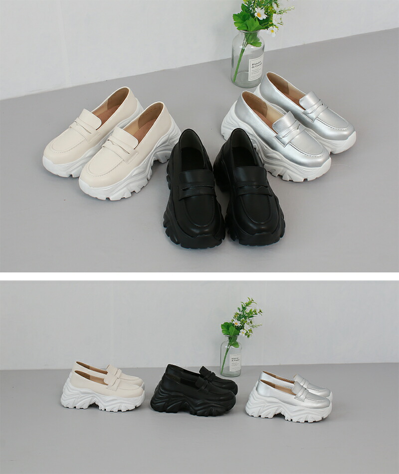 楽天市場】ローファー パンプス 厚底 ダッドソール スニーカーソール