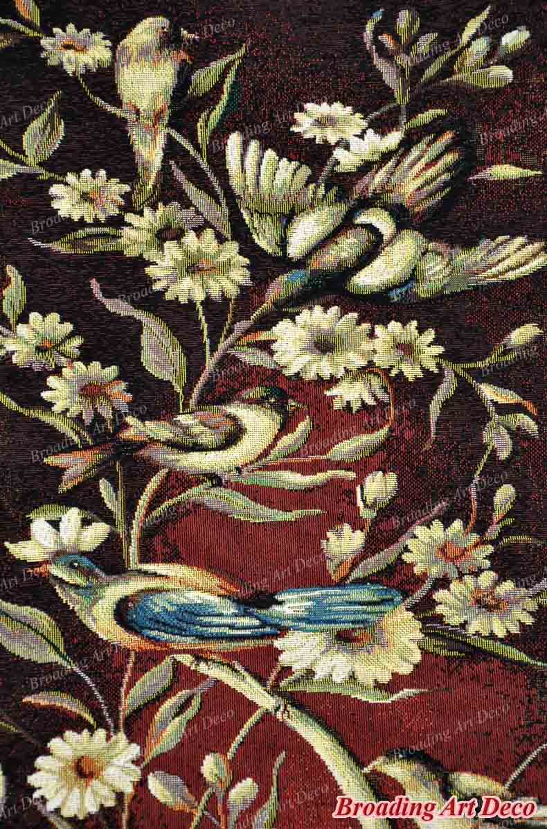 楽天市場】花と鳥のジャガード織りタペストリー壁掛けゴブラン ホーム