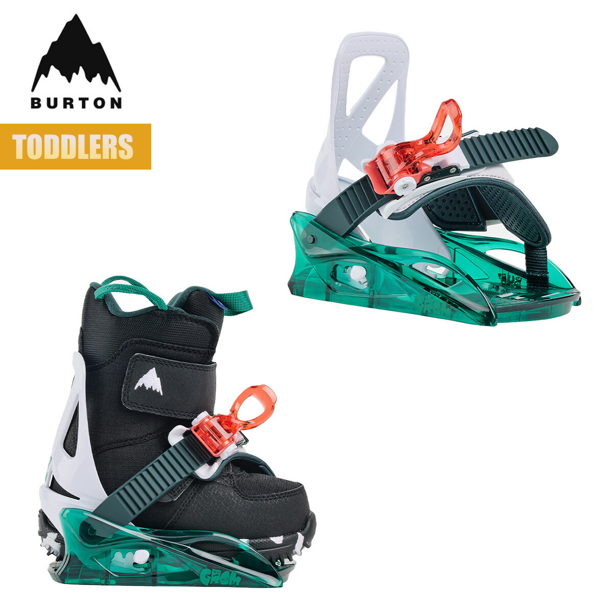 BURTON Smalls L ミントグリーン スノーボードビンディング Kids