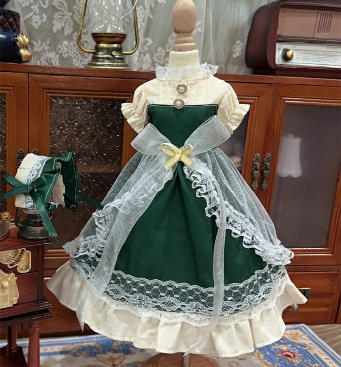 楽天市場】BJDドール服 クラシカル メイド風ドレスセット グリーン