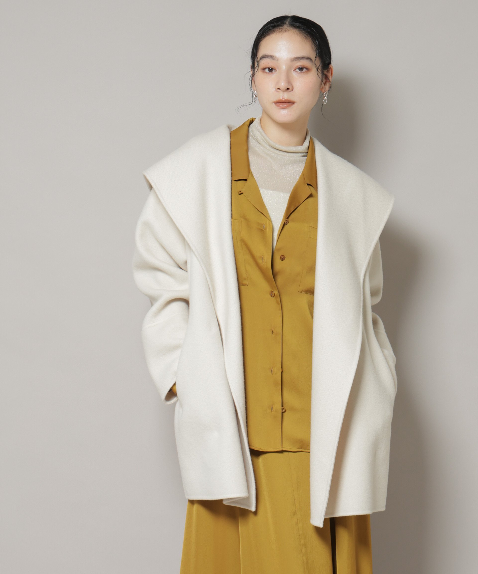 NANO universe｜SUPER110blend リバーショールミディコート | Rakuten