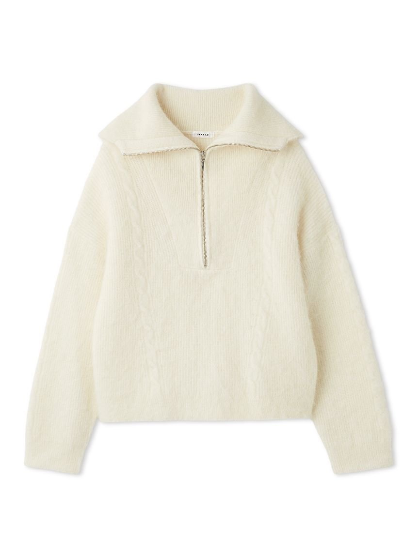FRAY I.D｜アルパカシャギーハーフジッププルオーバー | Rakuten