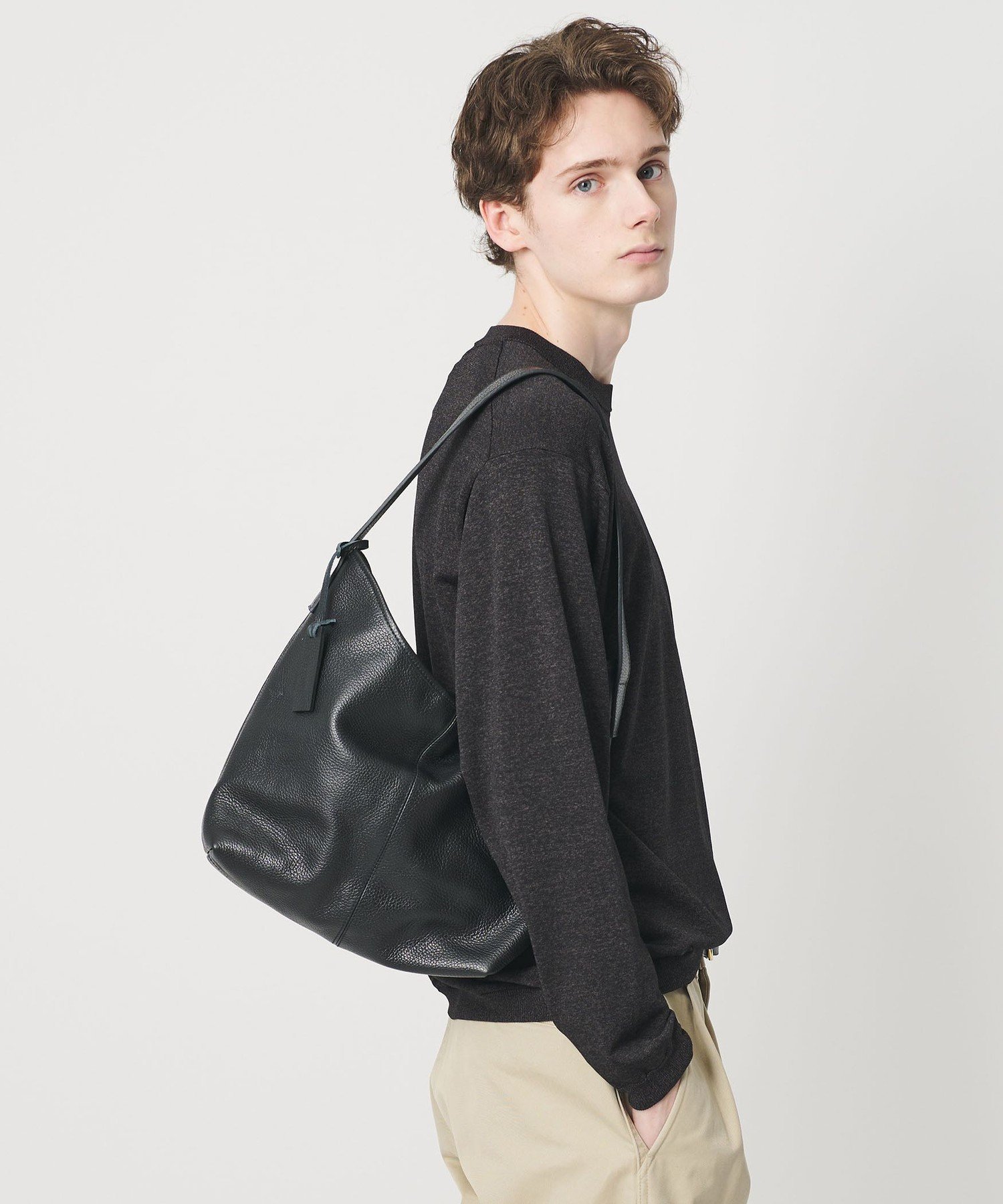 ユナイテッドアローズ　LA UNIQAレザートートバッグ　イタリア製 BEAUTY&YOUTH UNITED ARROWS｜<LA UNIQA>レザー ショルダー トート