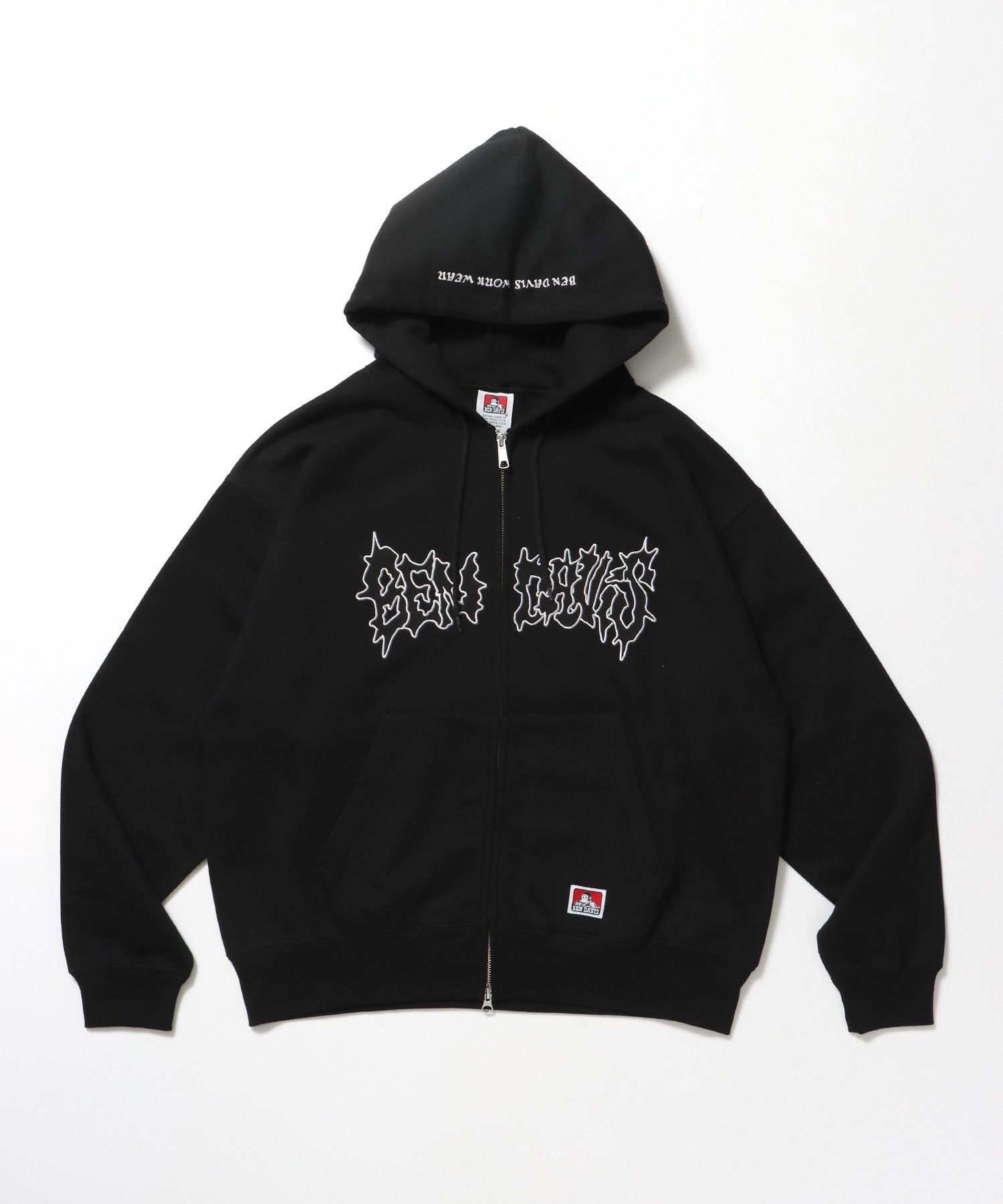 NAVAL｜【BEN DAVIS(ベンデイビス)】 JAGGED LOGO ZIP HOODIE