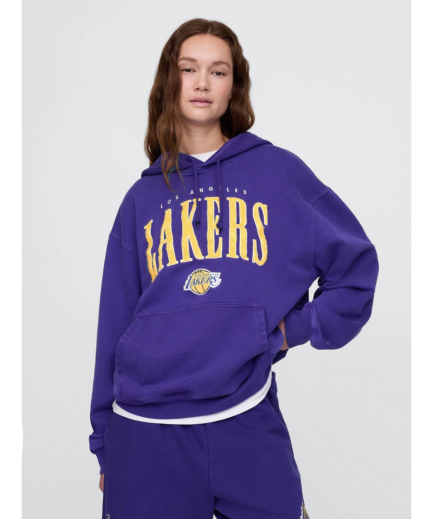 GAP｜(U)NBA ロサンゼルス レイカーズ ロゴ ヘビーウェイトパーカー