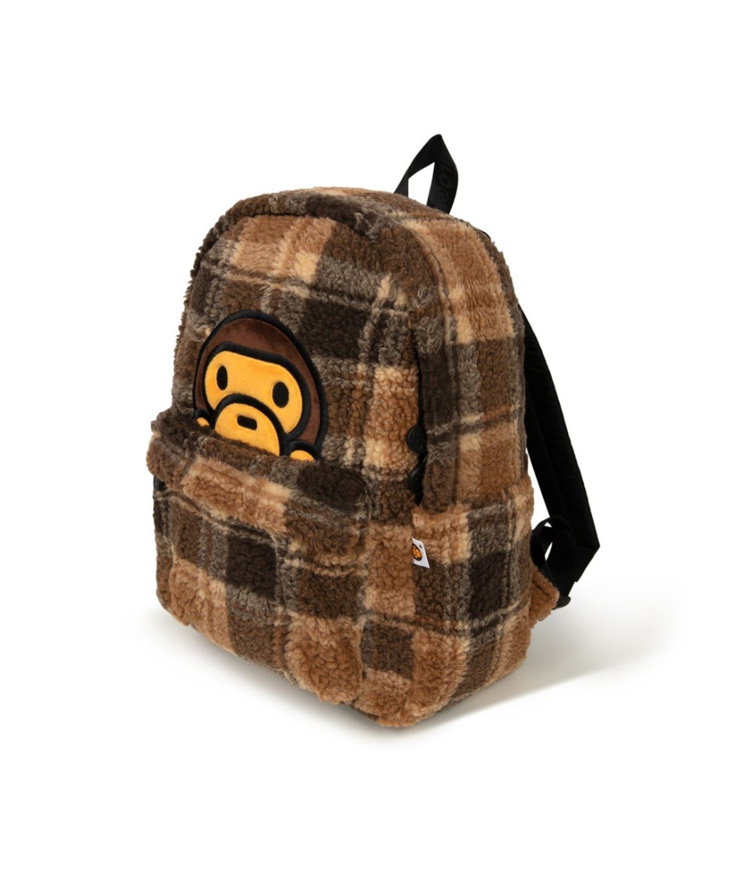 A BATHING APE｜BABY MILO FAUX FUR CHECK MEDIUM BACKPACK | Rakuten