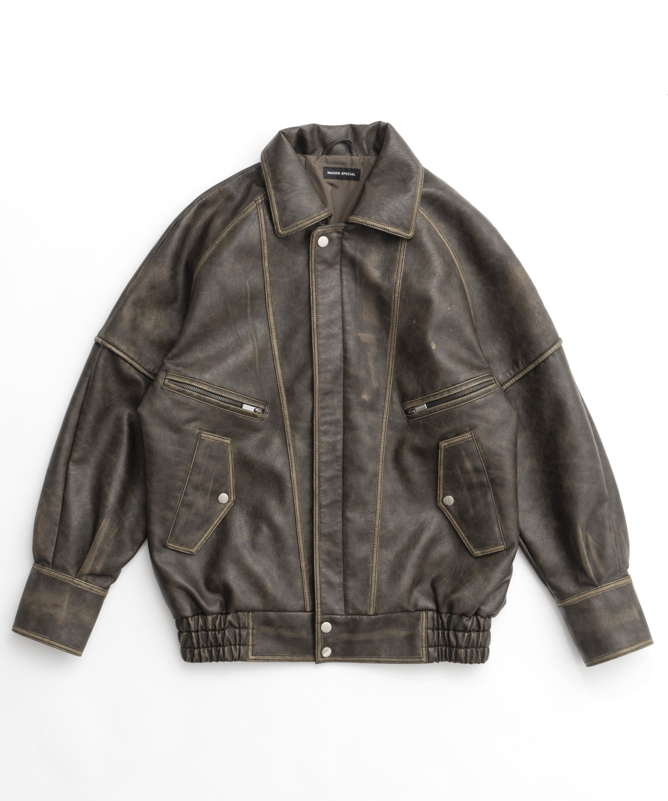 MAISON SPECIAL｜Faux Leather Oversized Blouson | Rakuten Fashion