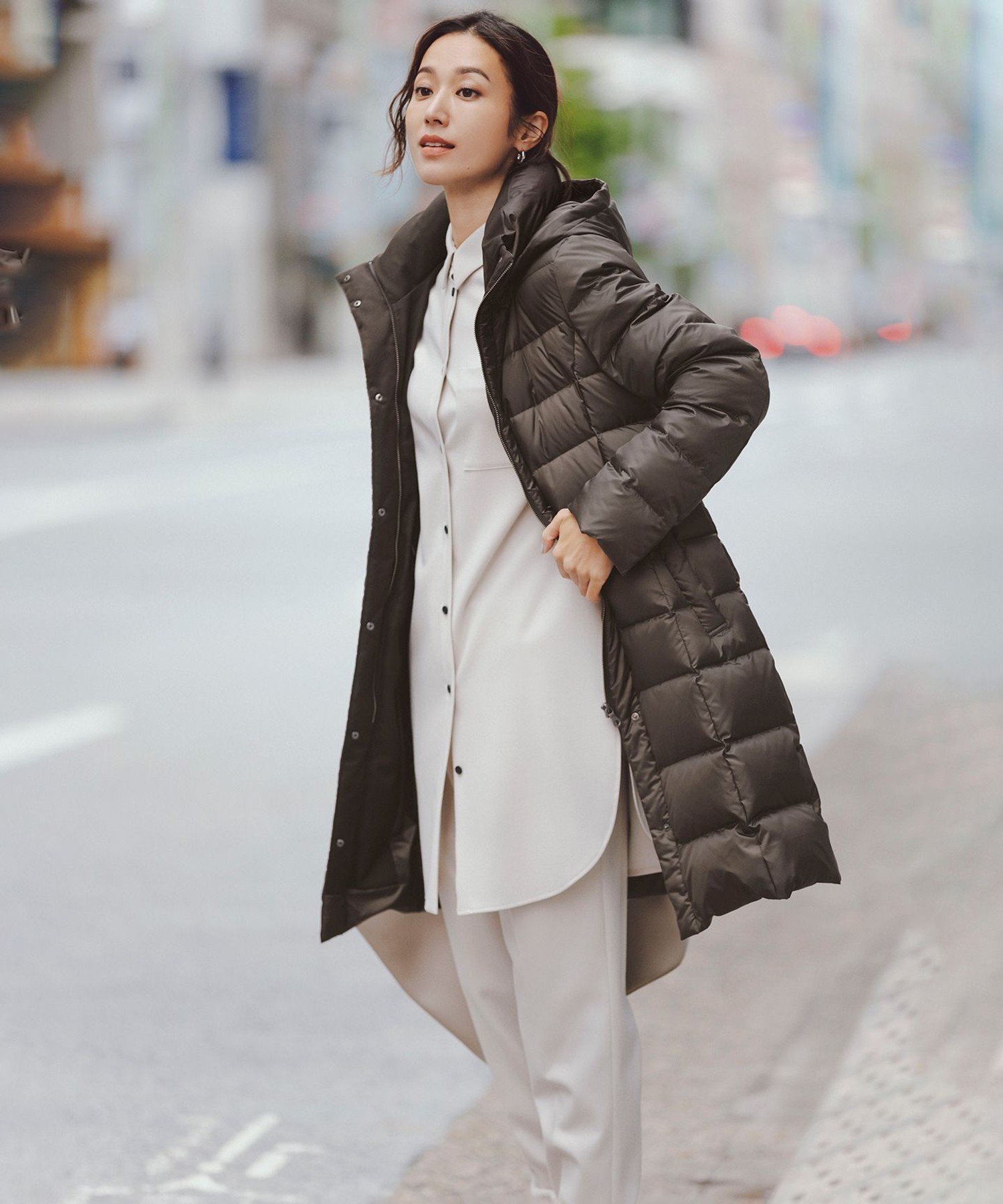 23区｜【洗える】シレータフタ ロング ダウンコート | Rakuten Fashion