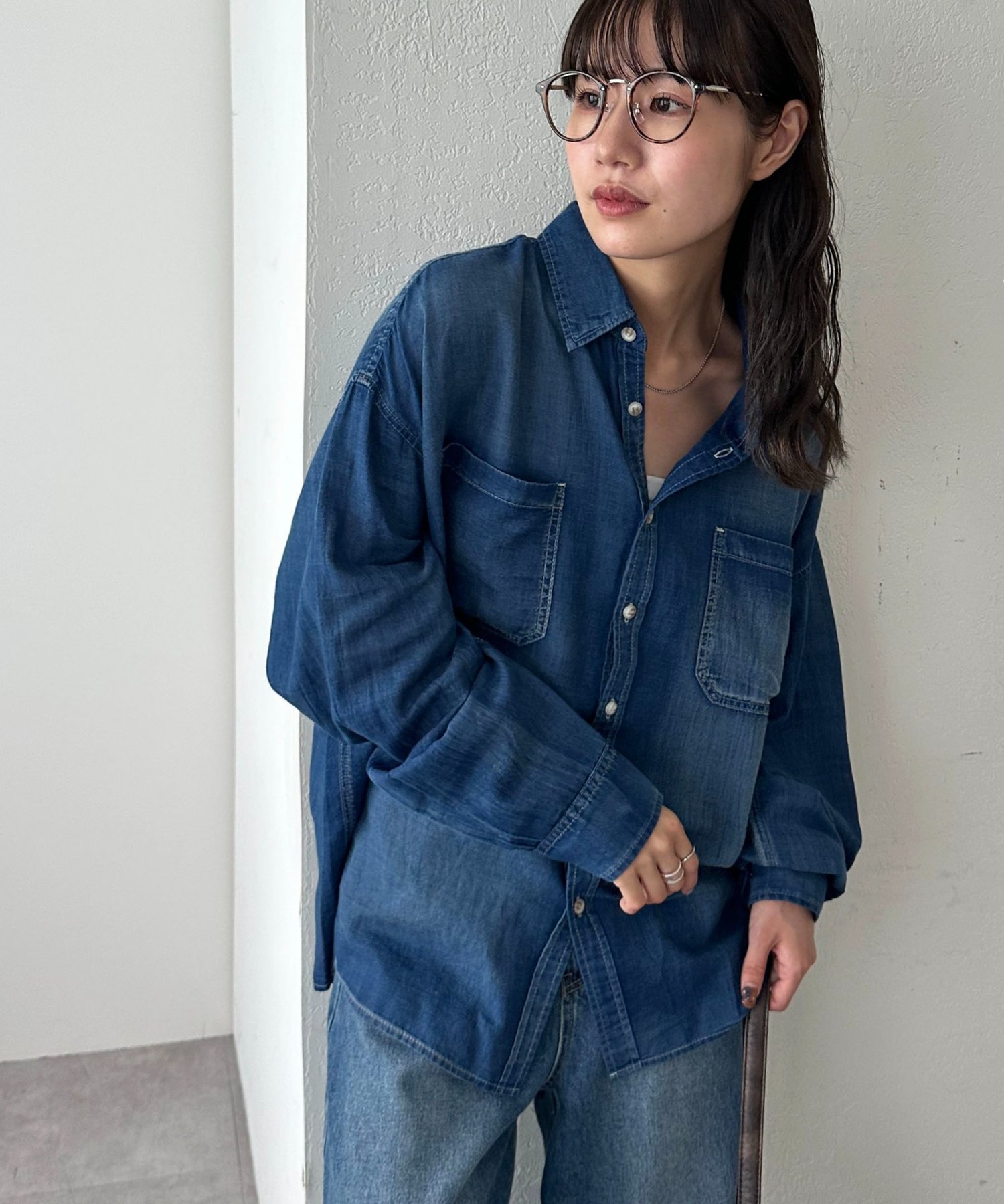 Discoat｜【オールシーズン対応】シアーデニムオーバーシャツ《ユニ