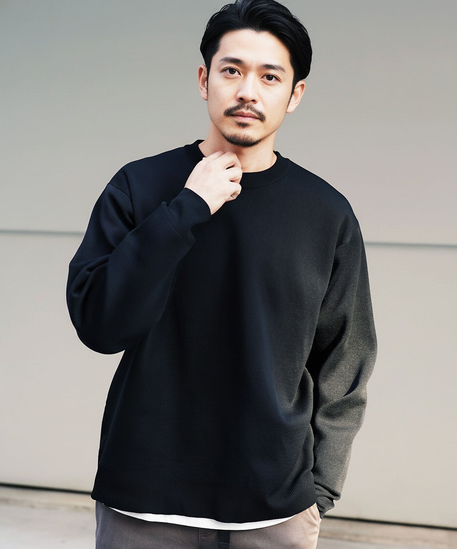 JIGGYS SHOP｜パフカル ウォッシャブル ミラノリブクルーネックニット