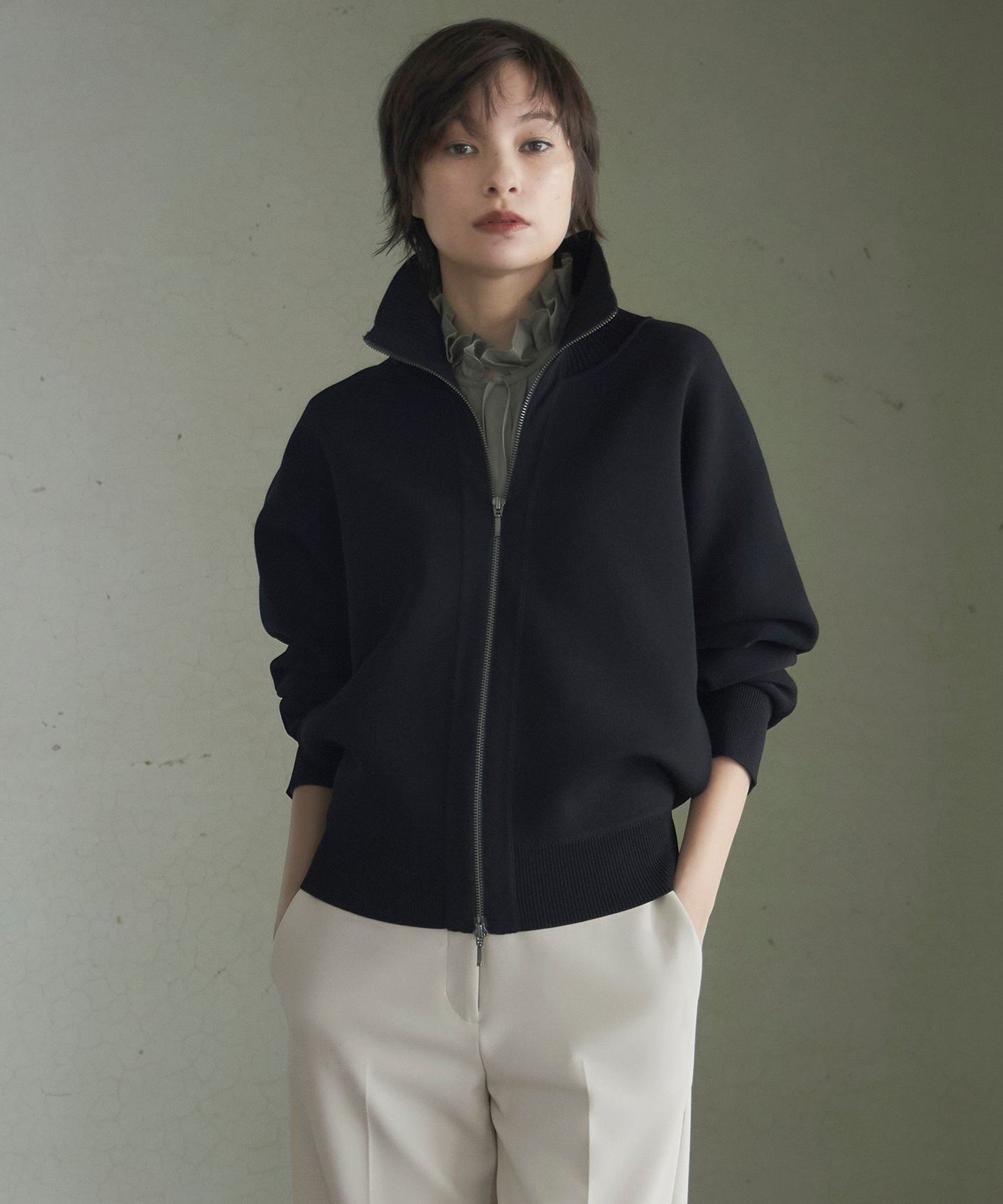 ICB｜【洗える】シンセティックダブルフェイス ニットトラック