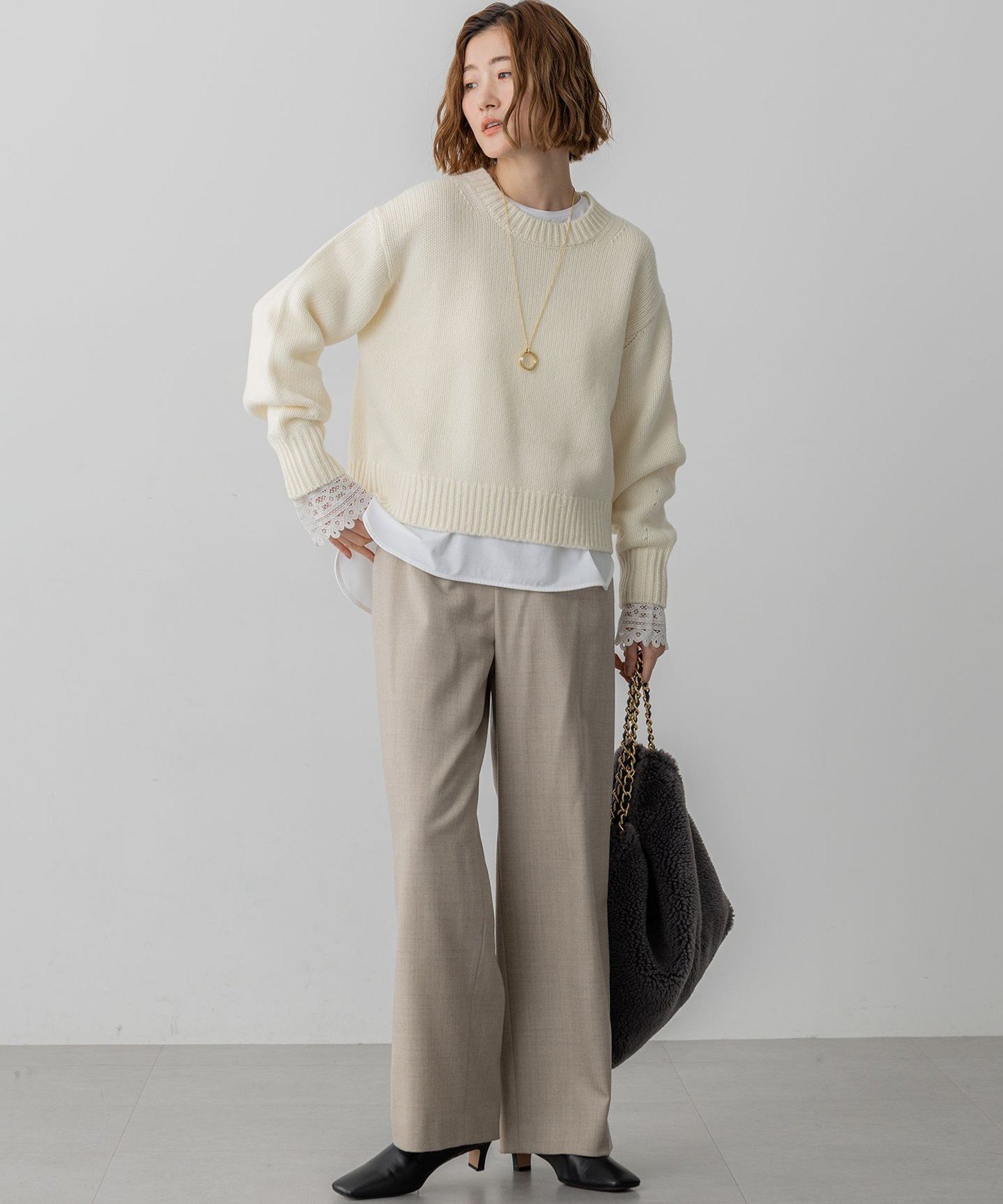 23区｜【GISELe掲載】ウールカシミヤ パフスリーブ ニット | Rakuten