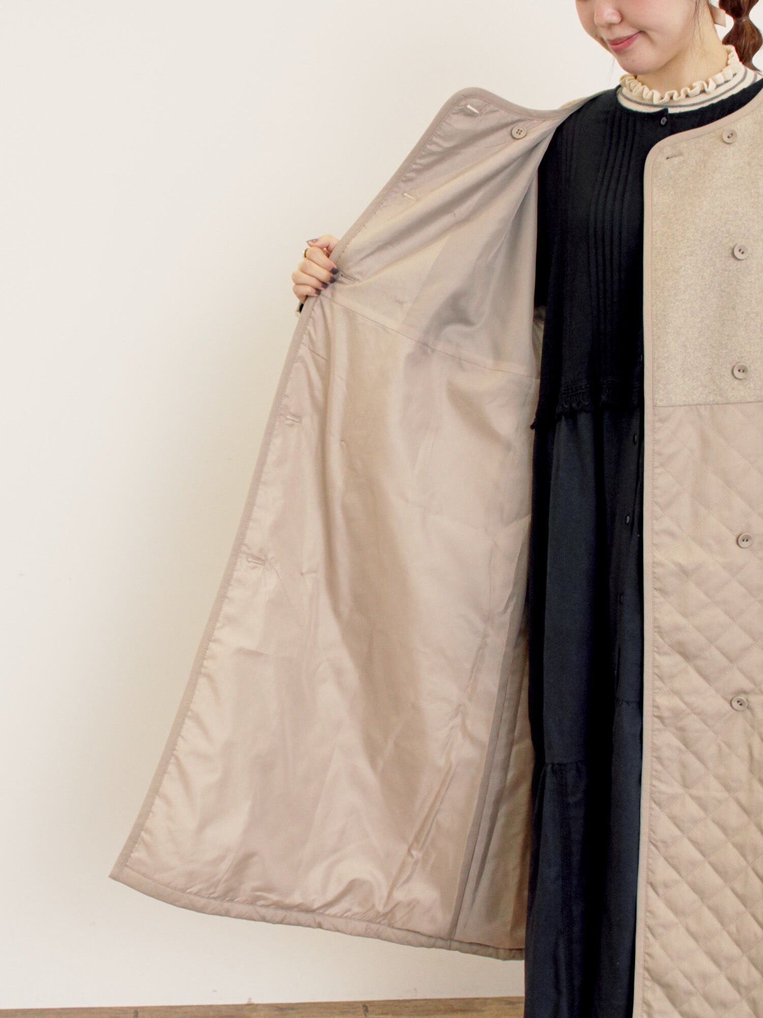 Samansa Mos2｜メルトン切替キルティングコート | Rakuten Fashion
