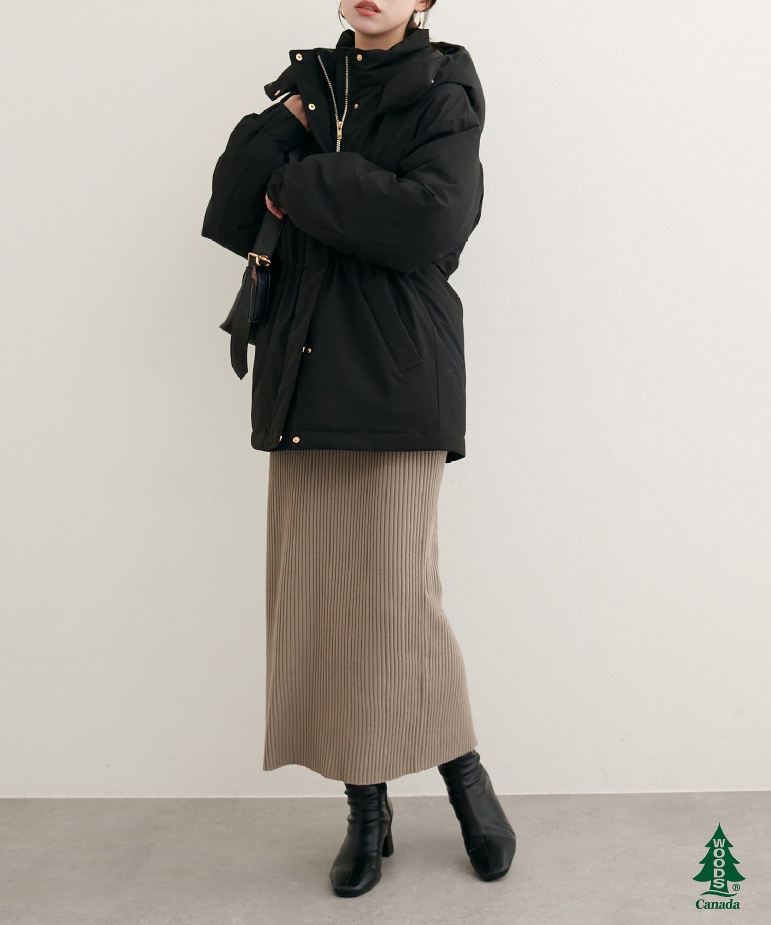 natural couture｜【WOODS × natural couture】ミドル丈ダウン