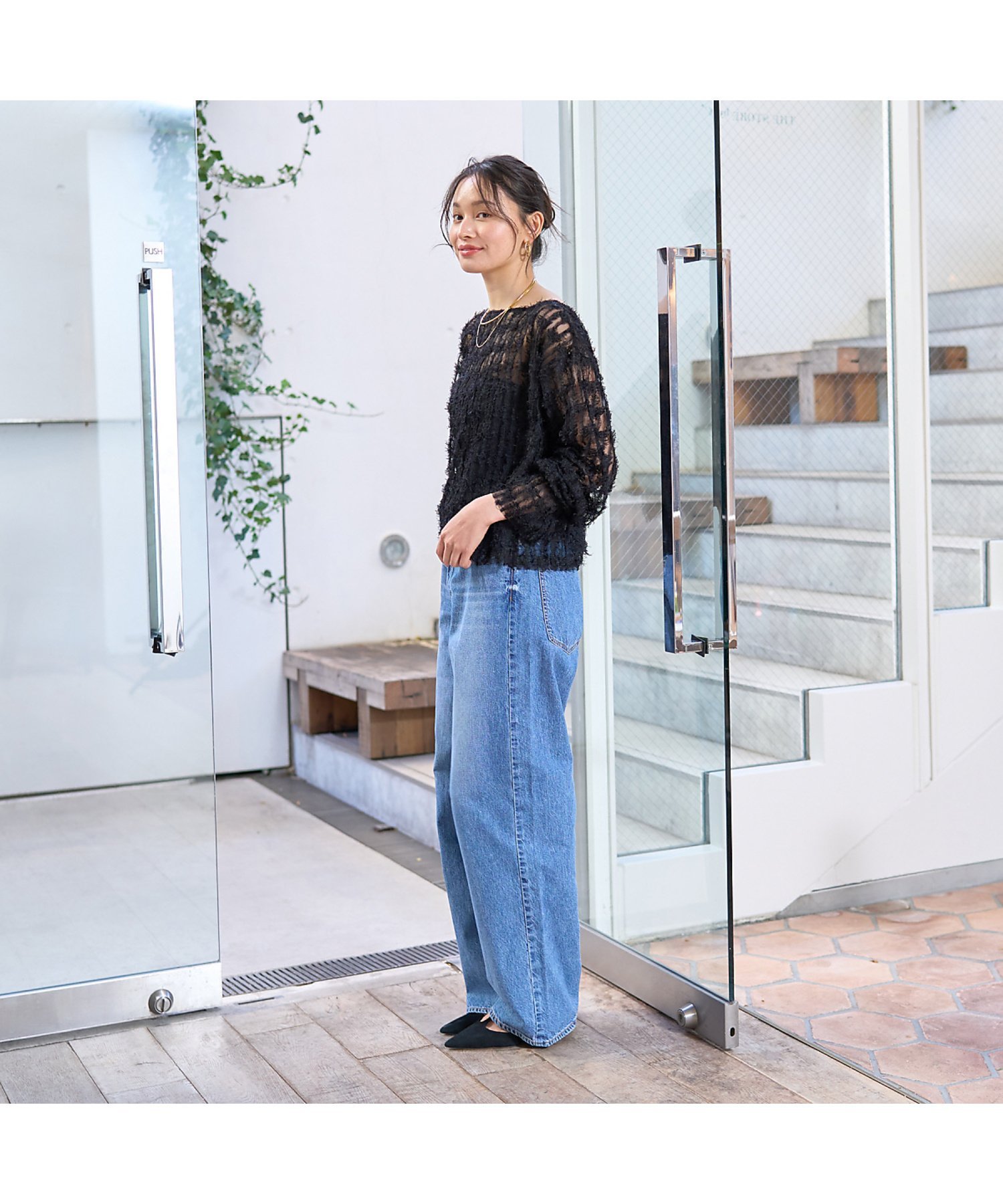 Rouge vif la cle｜【一部店舗限定】フェザーチュールブラウス