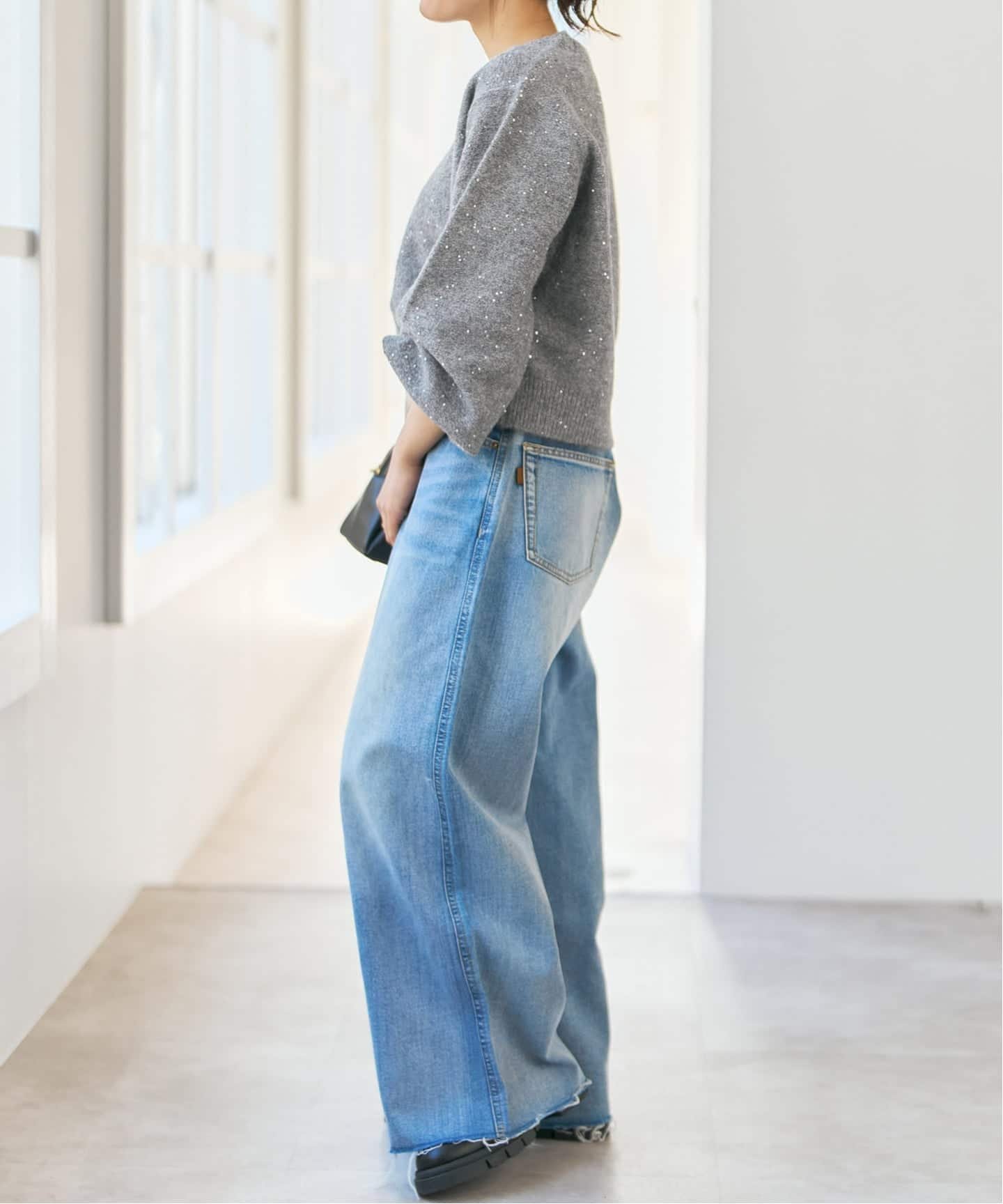 Spick & Span｜《新色有り / 追加》スパンコールショート丈ニット